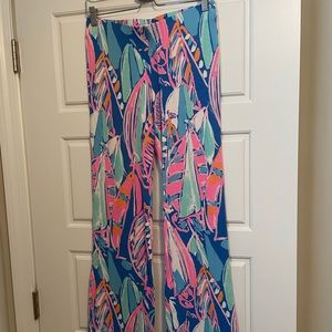 GUC Lilly Pulitzer palazzo pants in Bay Blue Out to Sea